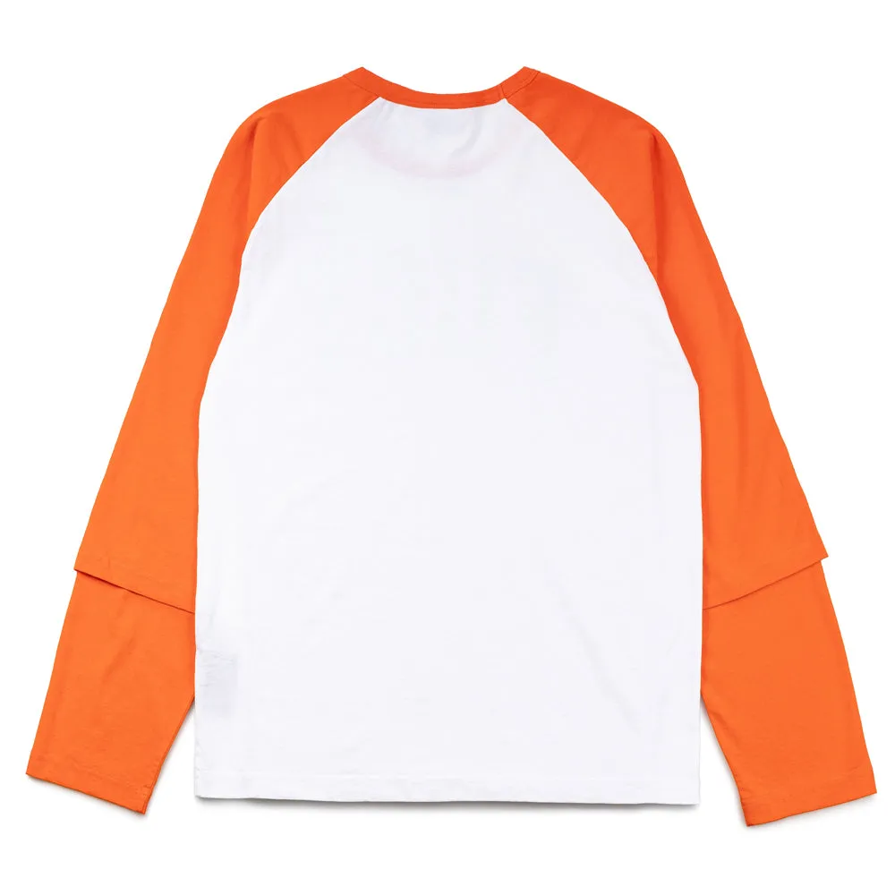 Double Sleeve Baseball L/S Tee | Orange
