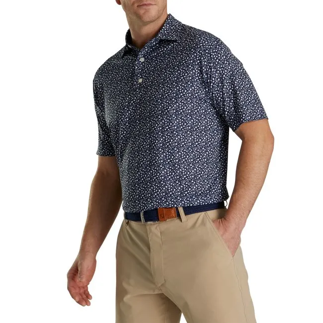 FootJoy Men's Lisle Tossed Tulips Self Collar