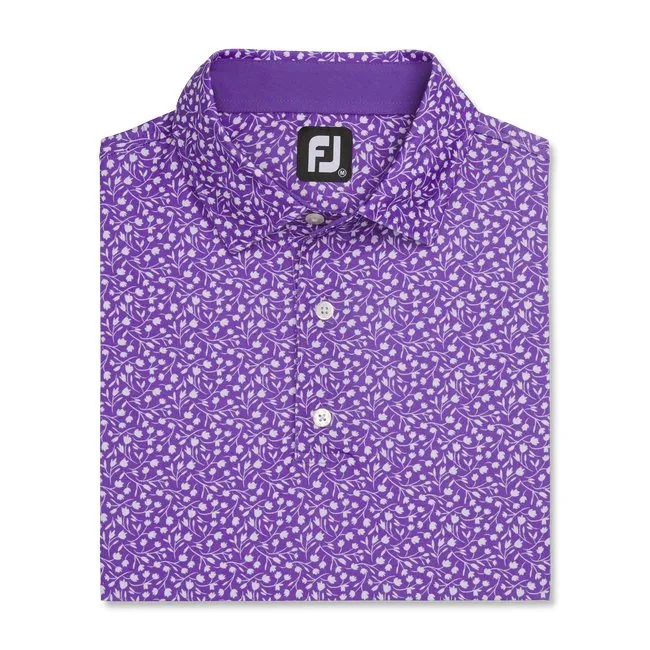 FootJoy Men's Lisle Tossed Tulips Self Collar