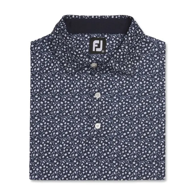 FootJoy Men's Lisle Tossed Tulips Self Collar