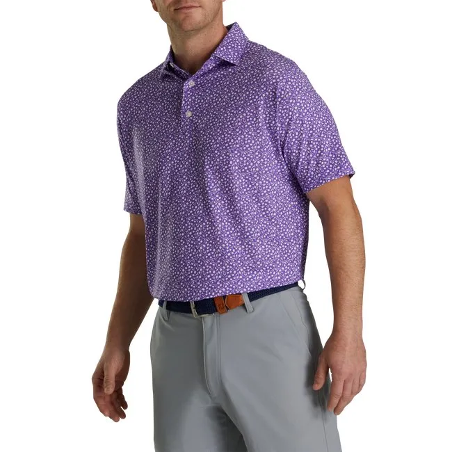 FootJoy Men's Lisle Tossed Tulips Self Collar