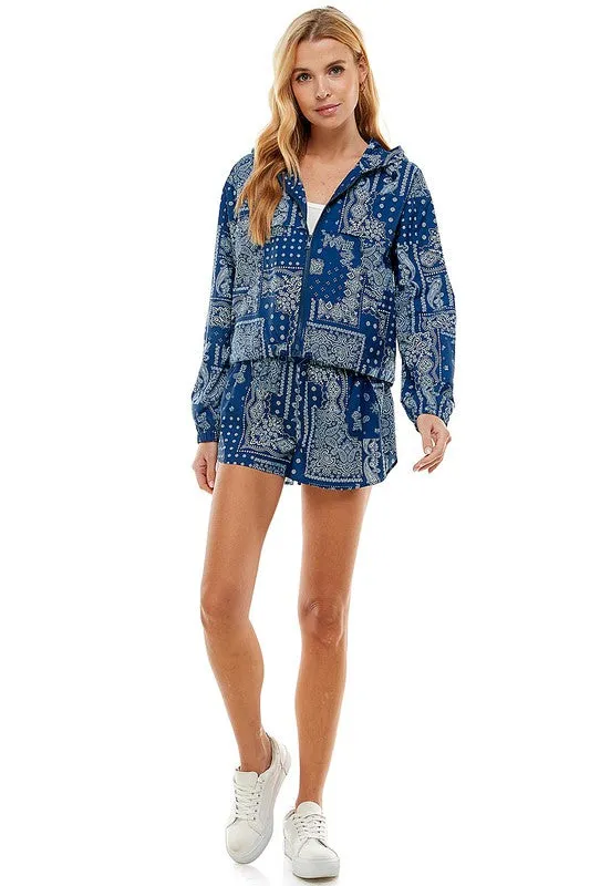 Free Motion Paisley Athletic Shorts (FP dupes)