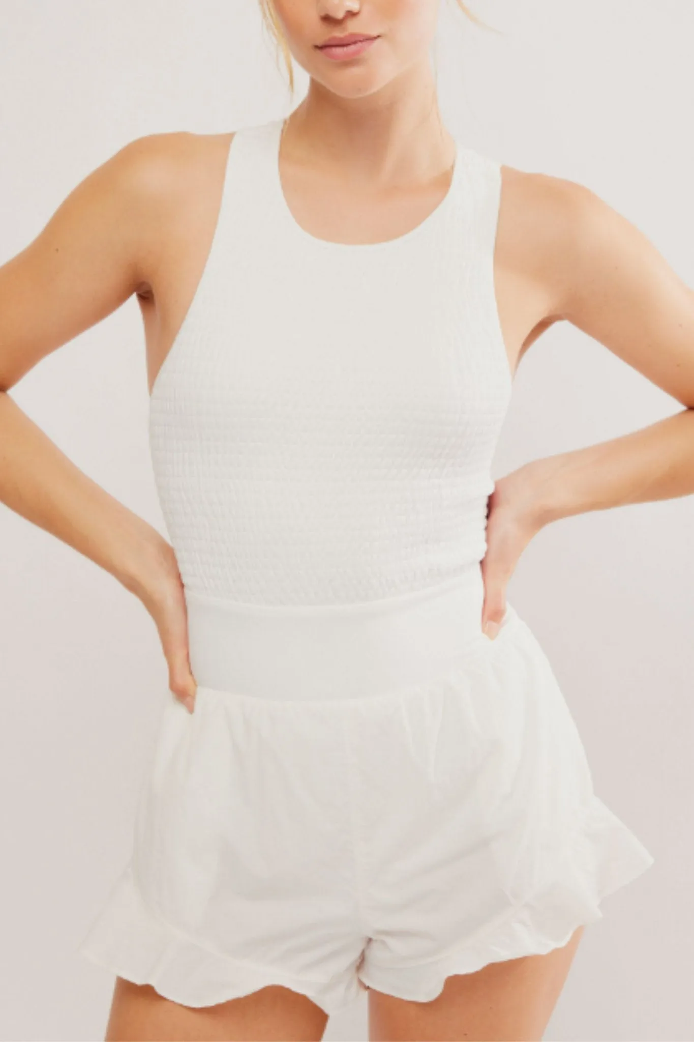Free People: Breathless Shortsie in White