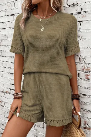 Fringe Trim Two Piece Set