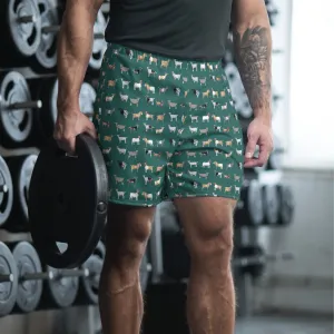 Goat Printed Recycled Athletic Shorts – Eco-Friendly, Stretchy & Comfortable