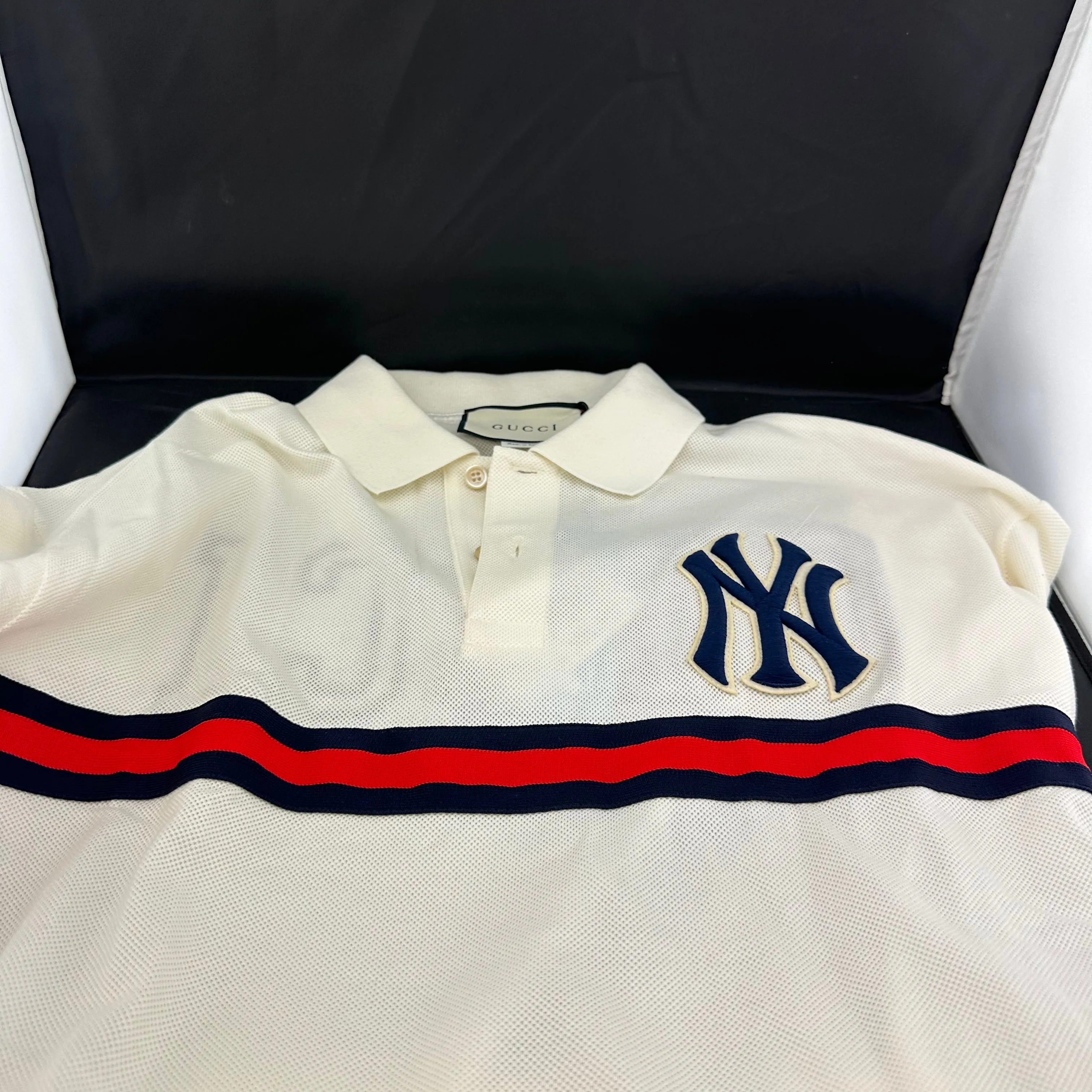 Gucci x MLB NY Yankees Short Sleeved Polo Shirt