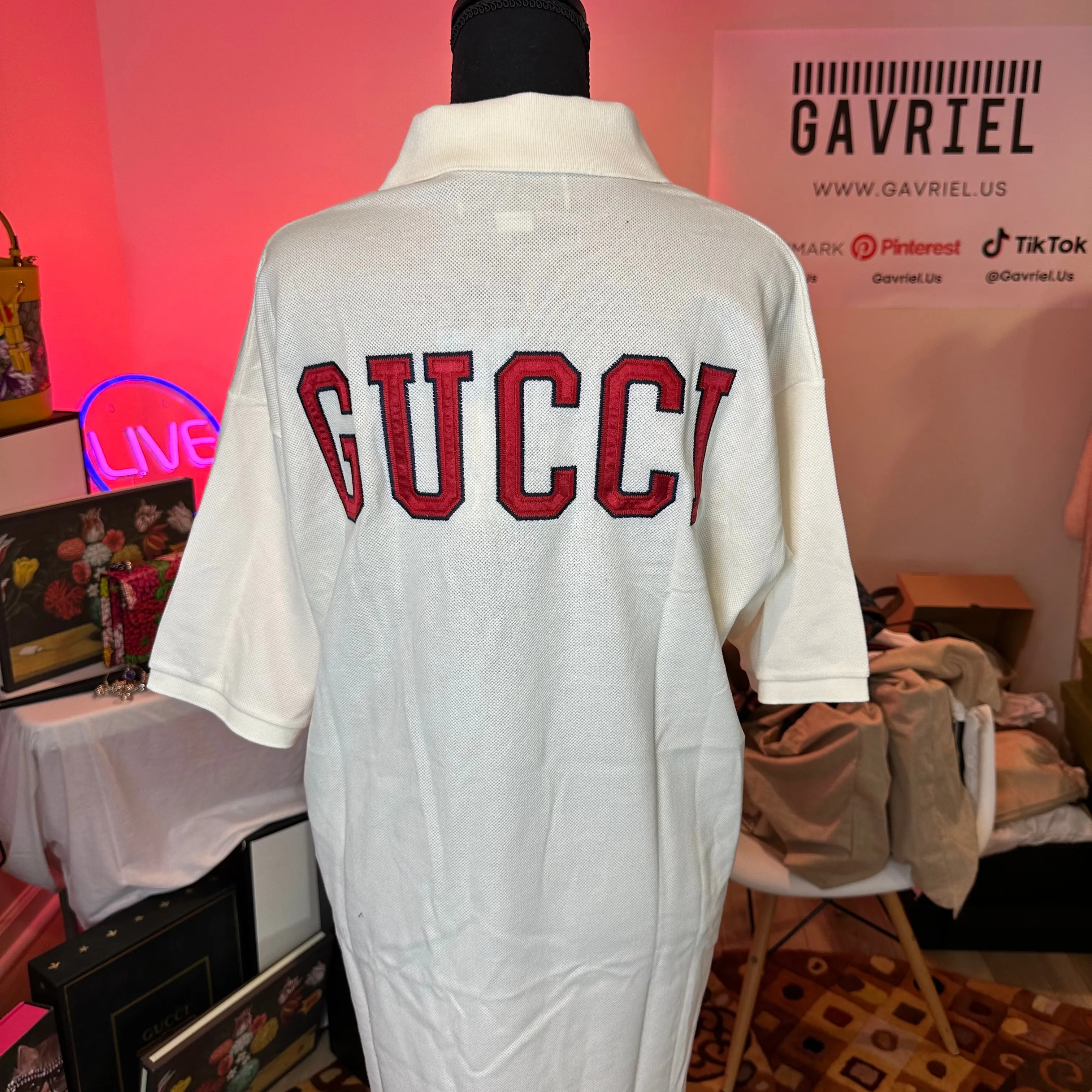 Gucci x MLB NY Yankees Short Sleeved Polo Shirt