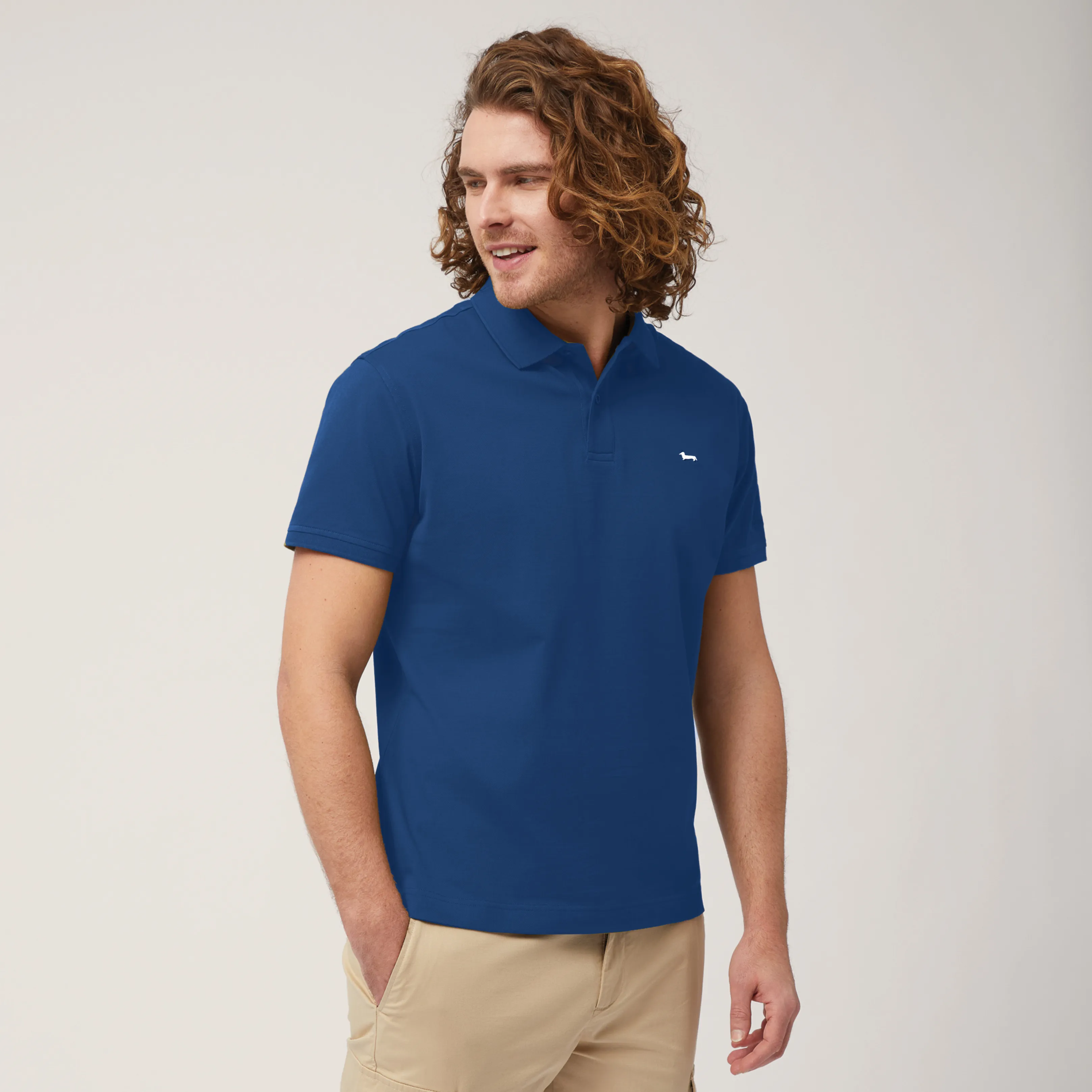Harmont & Blaine Basic Stretch Polo - Blue