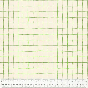 Heather Ross By Hand, Drawn Plaid in Cotton