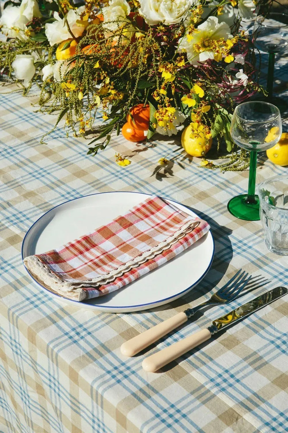 Heirloom Plaid Print Napkin Set (Set Of Four)