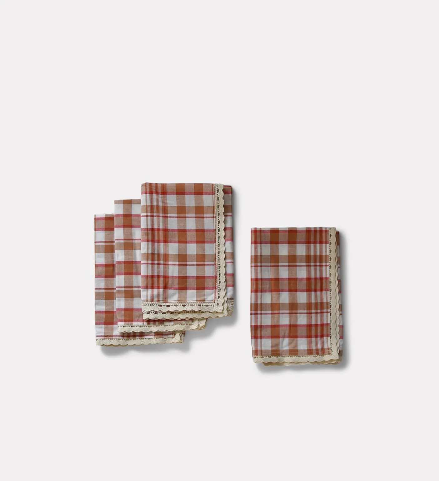 Heirloom Plaid Print Napkin Set (Set Of Four)