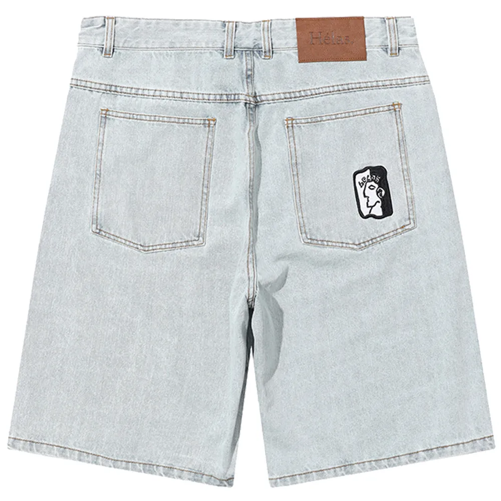 Hélas Dieu Grec Jeans Short Light Blue