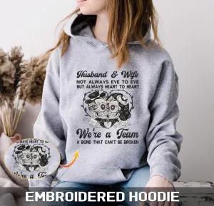 Husband and Wife Embroidered Sweatshirt   Hoodie