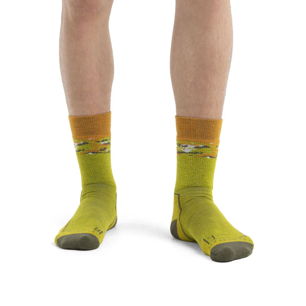 Icebreaker Mens Hike  Medium Crew Sedimentary