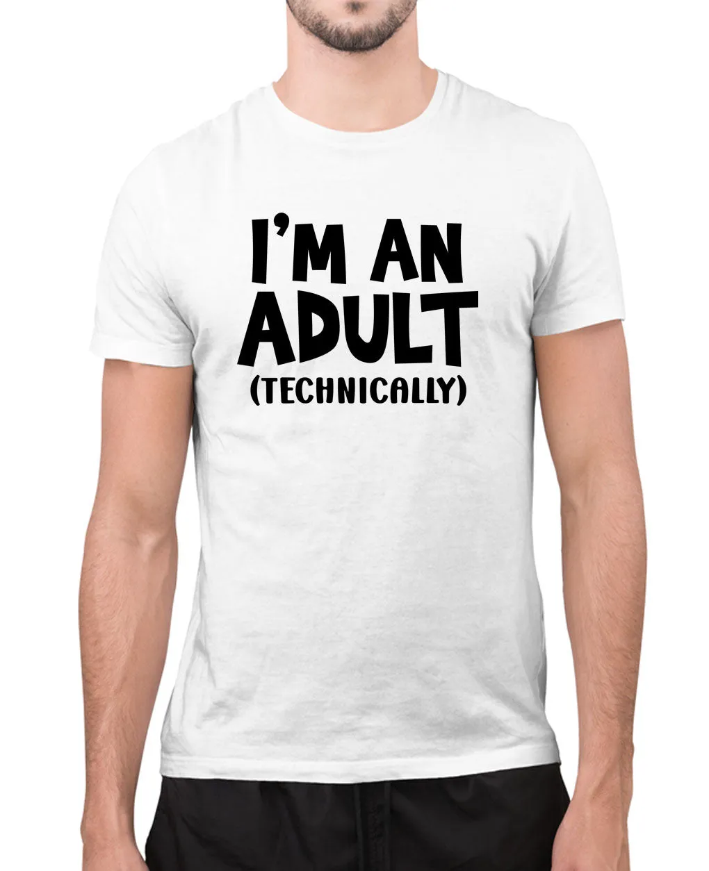 I'm an adult technically t-shirt, funny novelty t-shirt