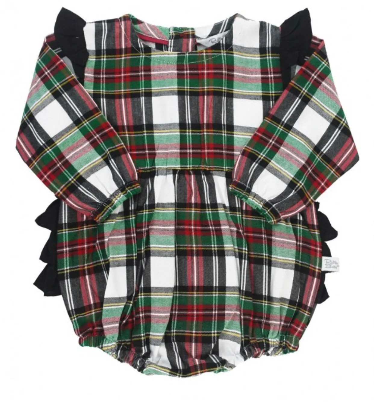 Juniper Plaid Flutter Bubble Romper
