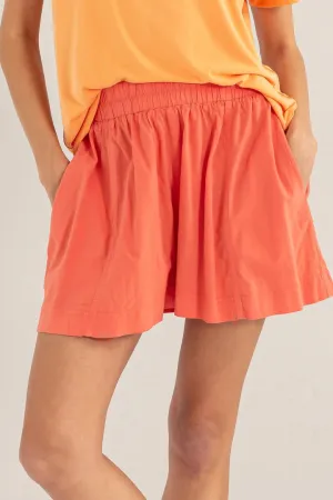 Layla Seam Detail High Waist Shorts In Watermelon