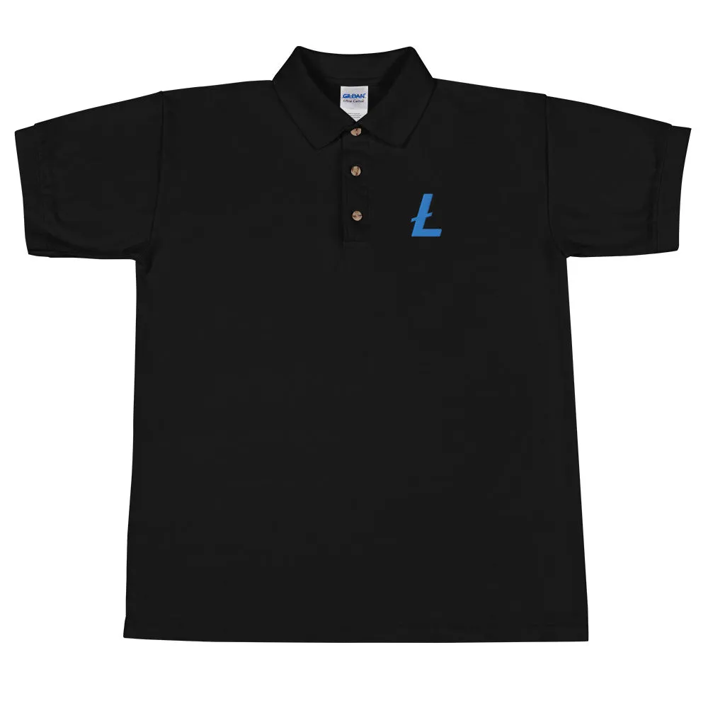 Litecoin Embroidered Polo Shirt