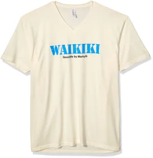 Marky G Apparel Men's Mallorca Graphic Printed Premium Fitted Sueded Short Sleeve V-Neck T-Shirt