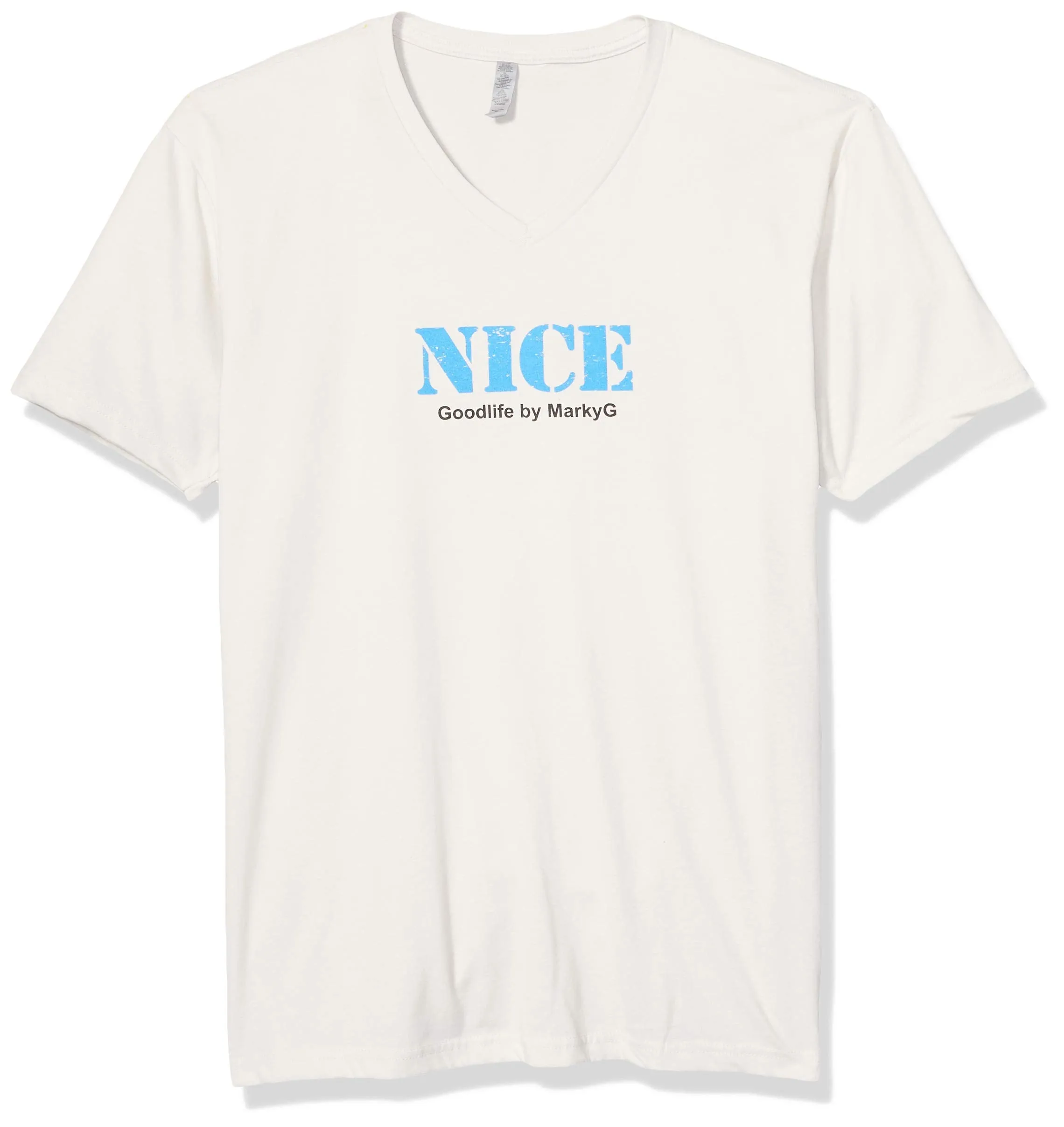 Marky G Apparel Men's Nice Graphic Premium Printed Fitted Sueded Short Sleeve V-Neck T-Shirt