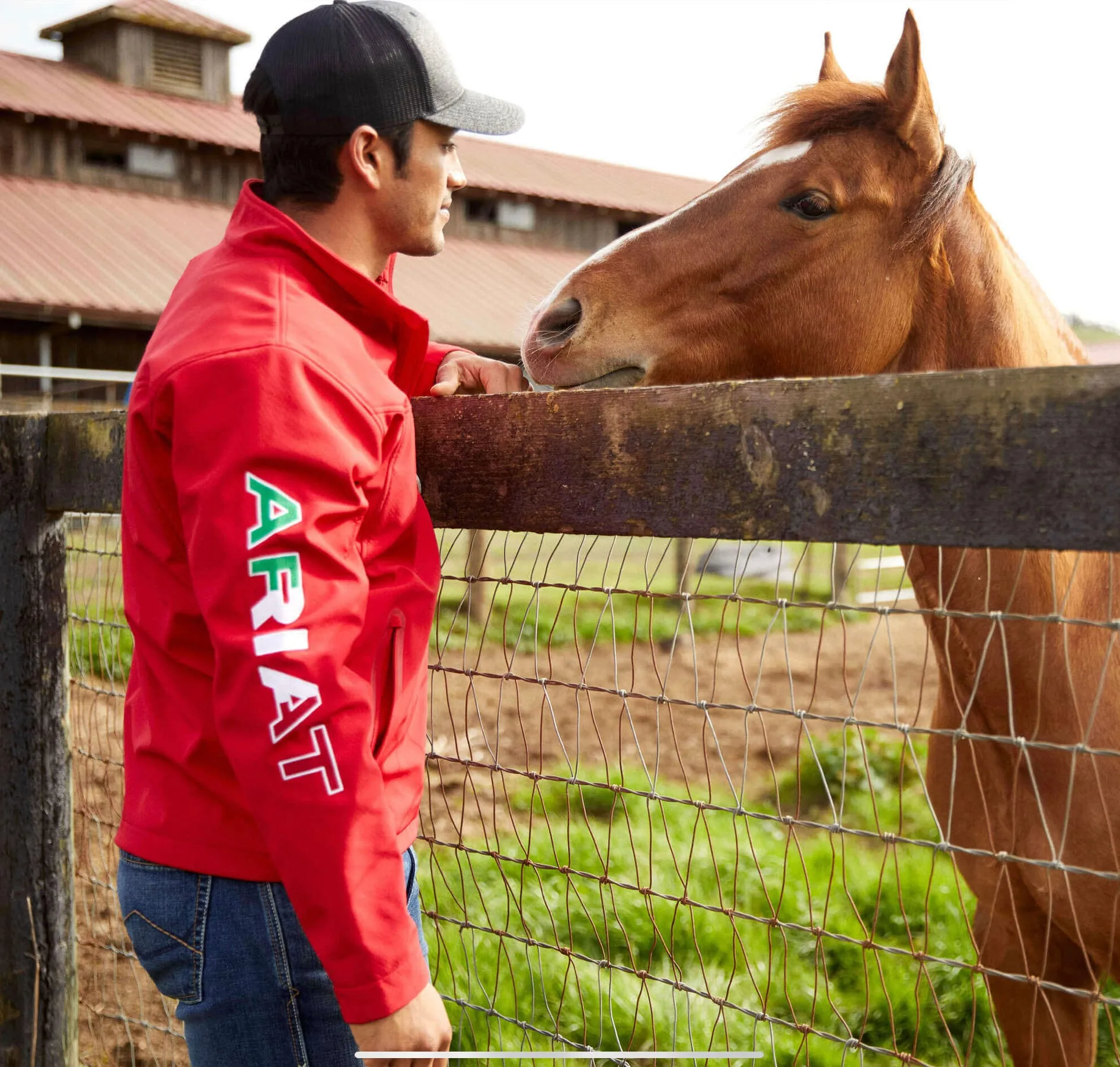 Men’s Ariat Red New Team SoftShell Mexico Jacket