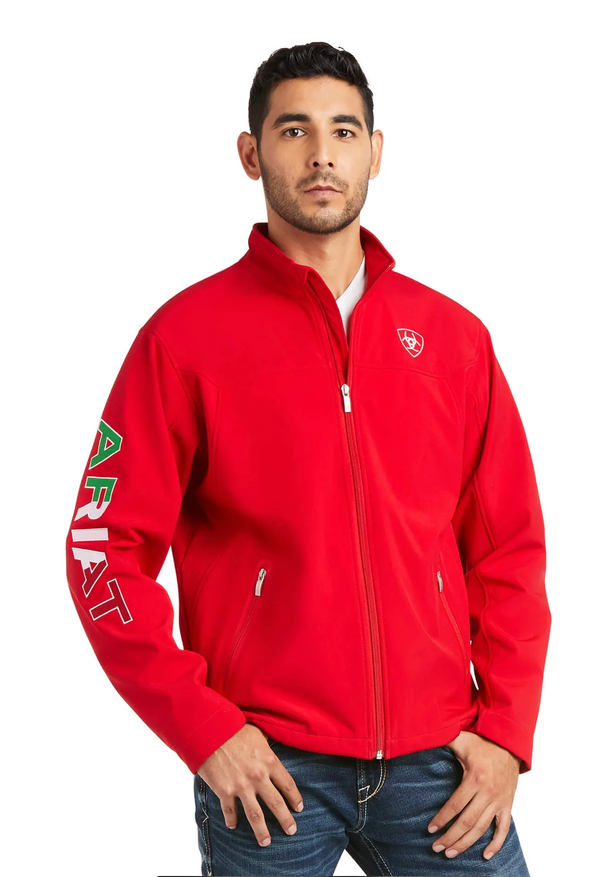 Men’s Ariat Red New Team SoftShell Mexico Jacket