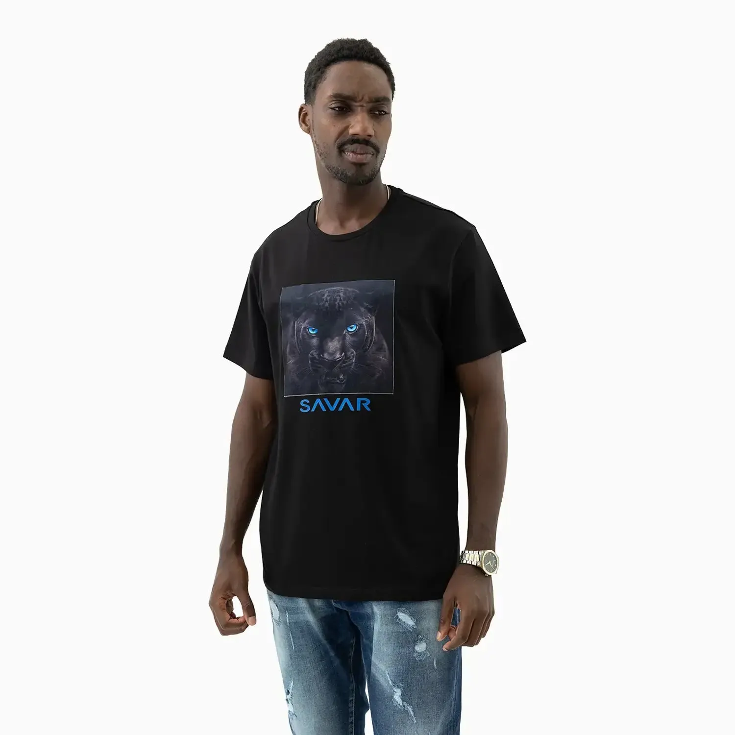 Men's Black Panther Graphic Short Sleeve T-Shirt