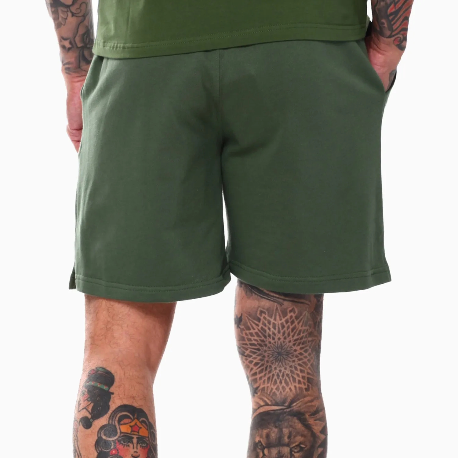 Men's Embroidered Logo T Shirt And Shorts Outfit