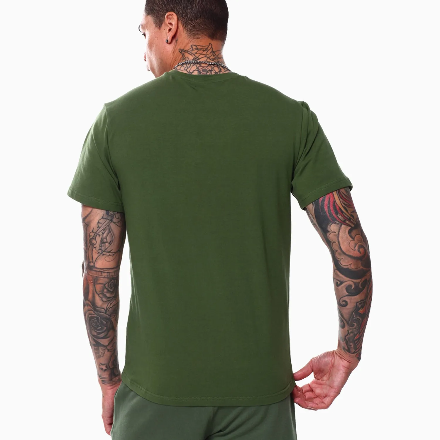 Men's Embroidered Logo T Shirt And Shorts Outfit