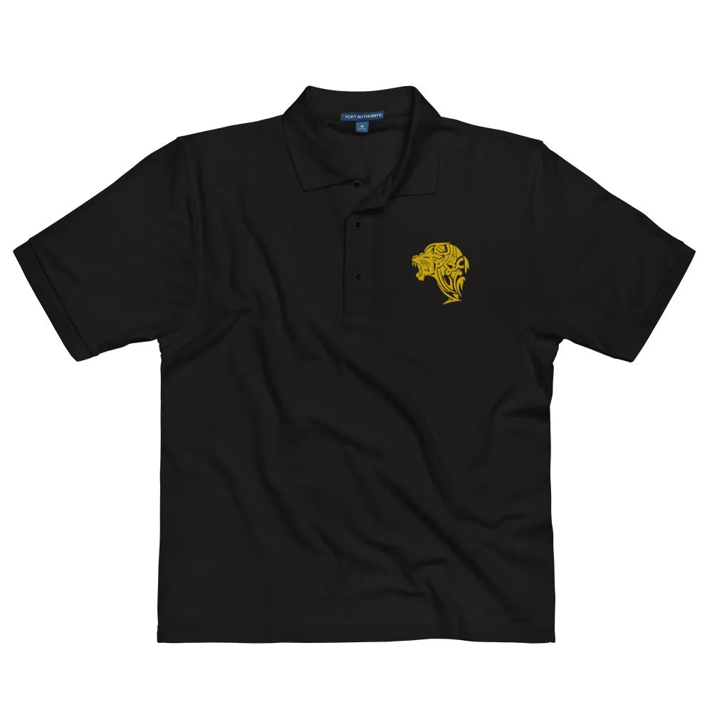 Men's UnFazed Lion Premium Polo - Black