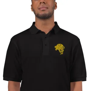Men's UnFazed Lion Premium Polo - Black