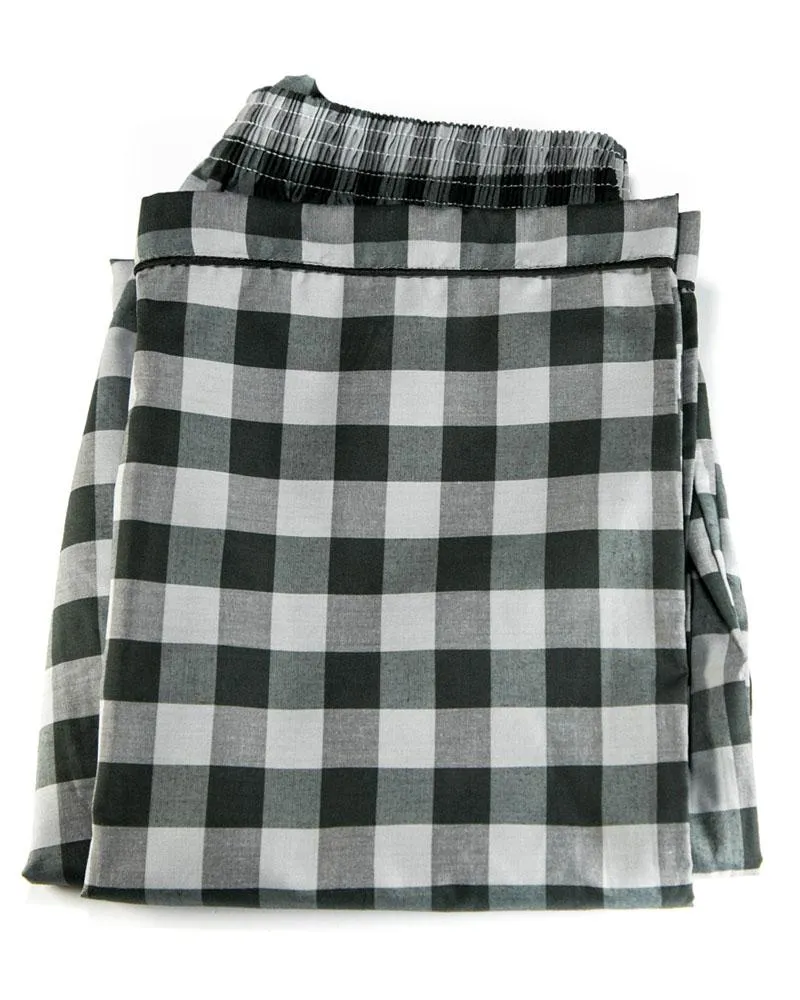 Mens Wedding Nightdress - Checkered Design Nightwear By Hy-Brow Plus High Classic