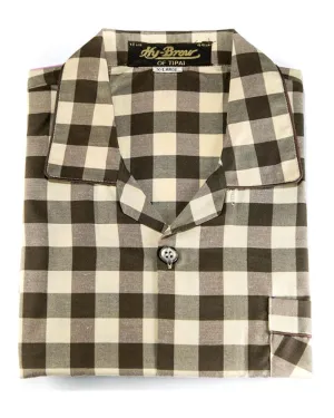 Mens Wedding Nightdress - Checkered Design Nightwear By Hy-Brow Plus High Classic