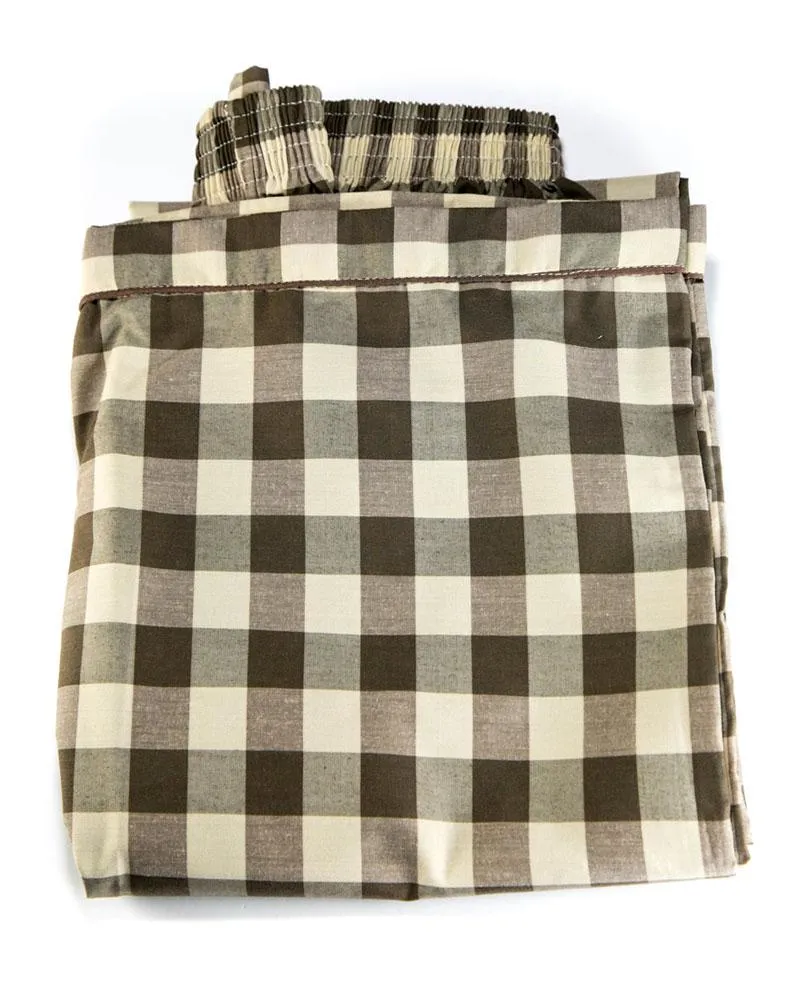 Mens Wedding Nightdress - Checkered Design Nightwear By Hy-Brow Plus High Classic
