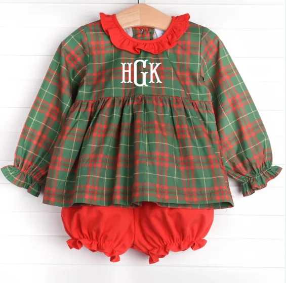 Merry Christmas Bloomer Set, Red