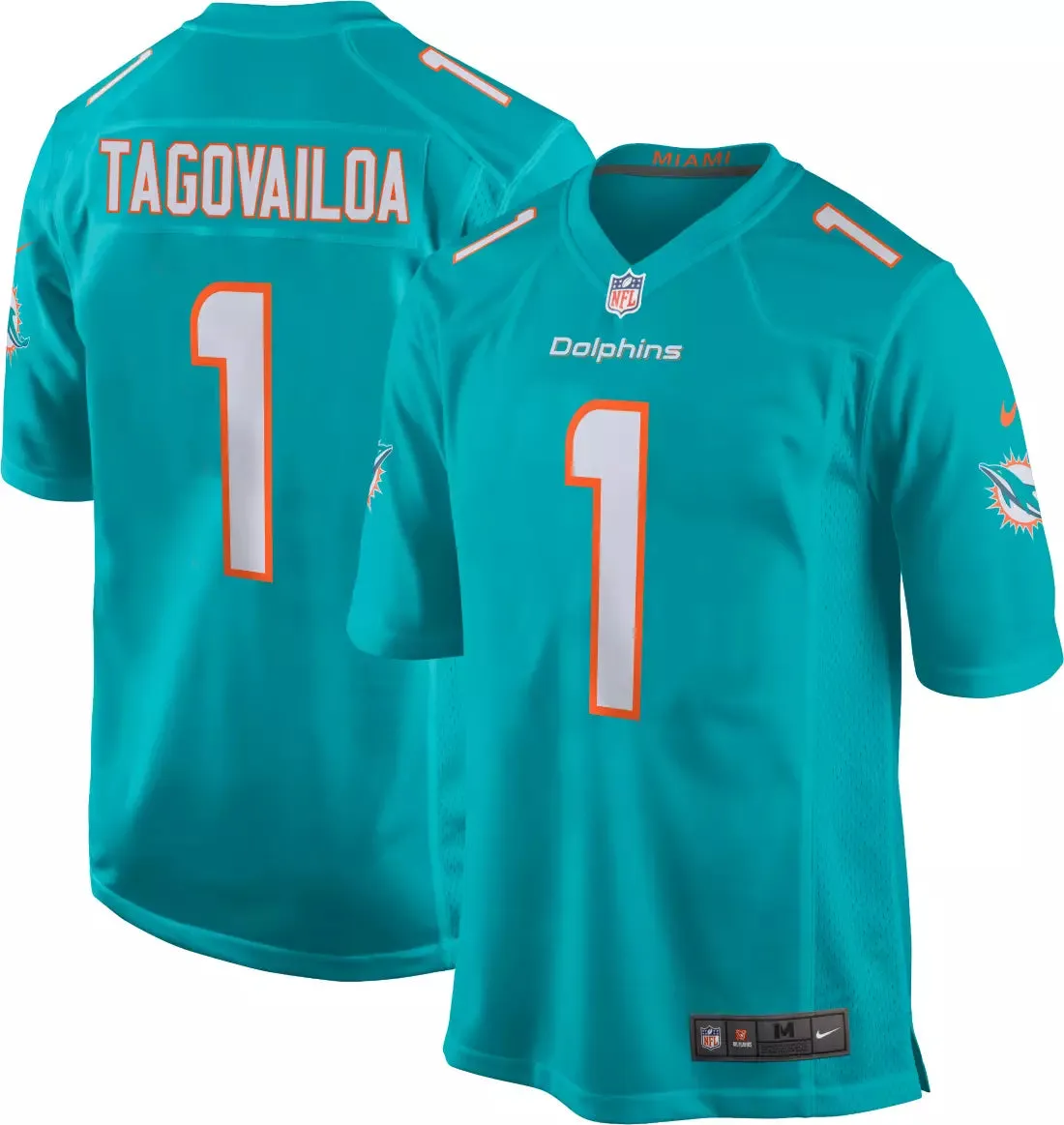Miami Dolphins Tua Tagovailoa Game Jersey- Aqua