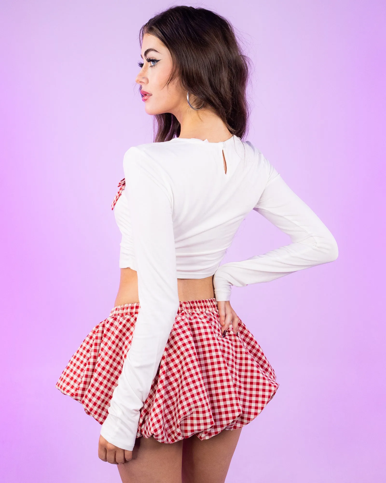 Miss Gingham 2pc Skirt Set
