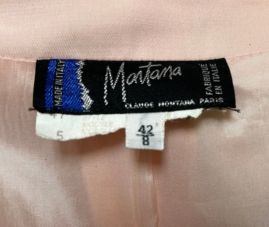 Montana 80s Powder Pink Suit Ensemble with Hardware Drape