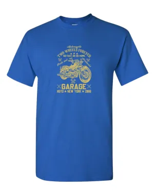 Motorcycle two wheels forever t-shirt, garage tees