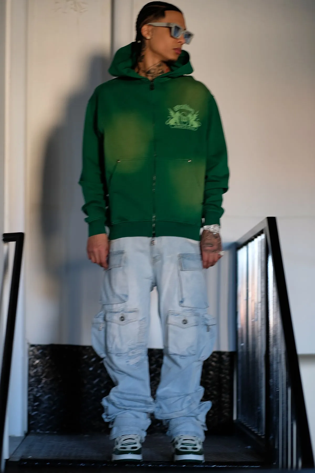Multi cargo baggy/ loose fit denim