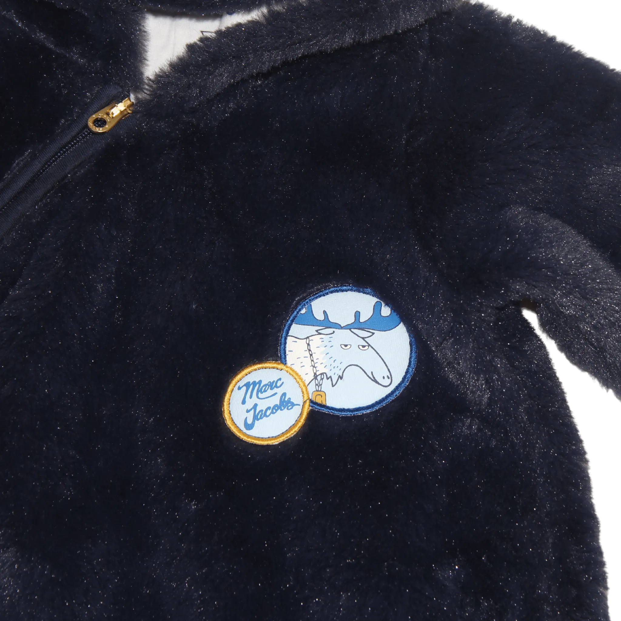 Navy Fluffy Pram Suit