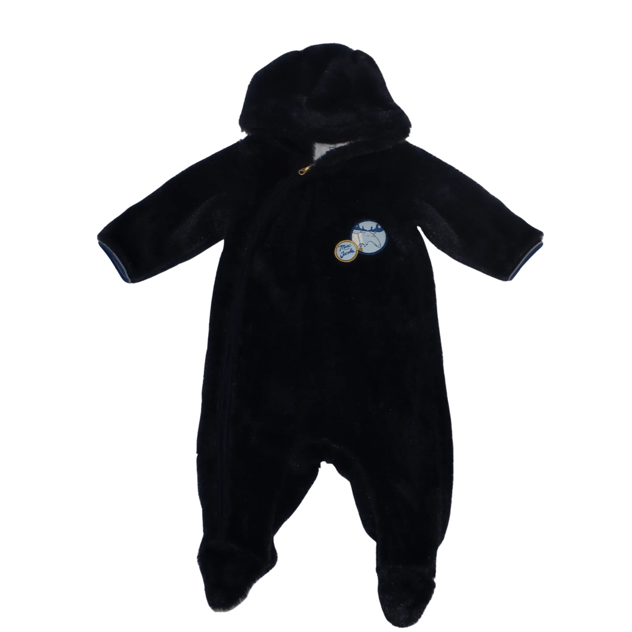 Navy Fluffy Pram Suit