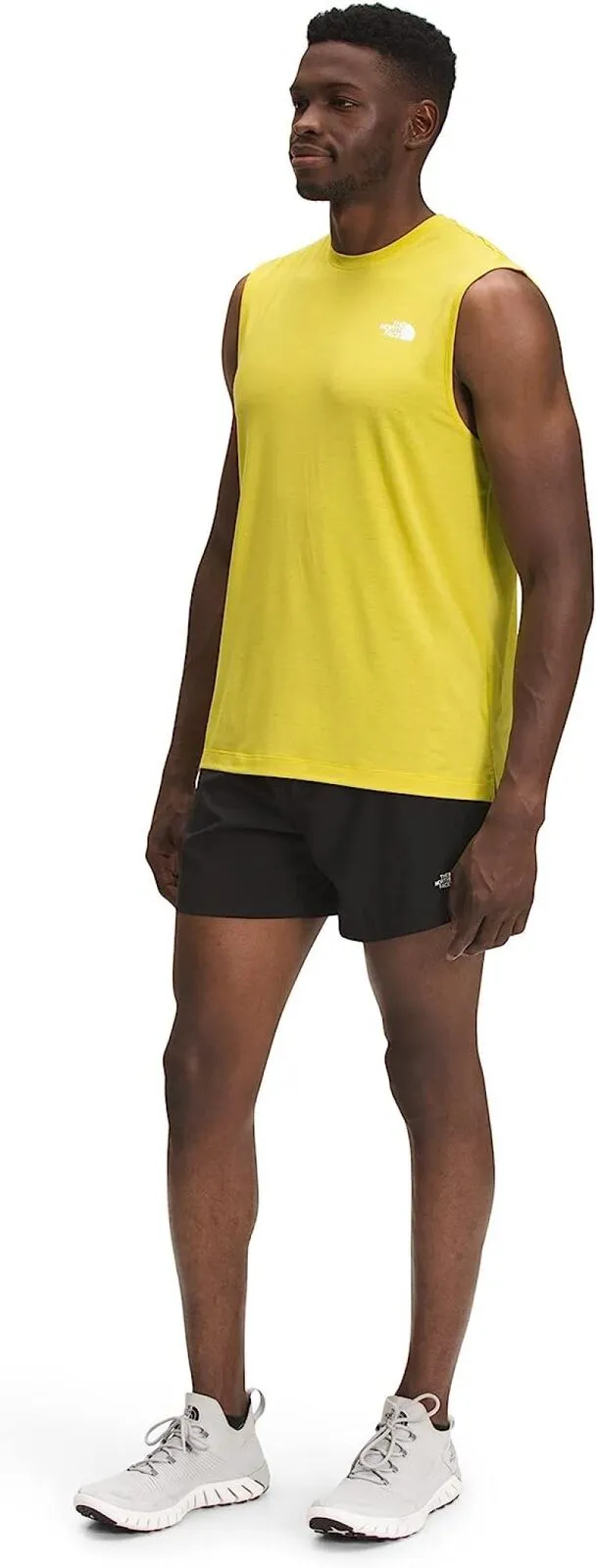 North Face Mens Performance Wander Sleeveless Tee NF0A7QNN760 Acid Yellow XXL