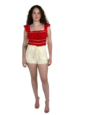 Off White High Waist Shorts