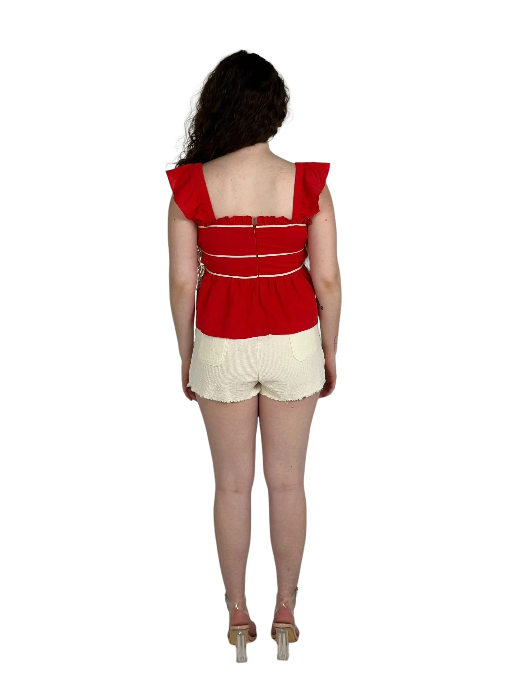 Off White High Waist Shorts