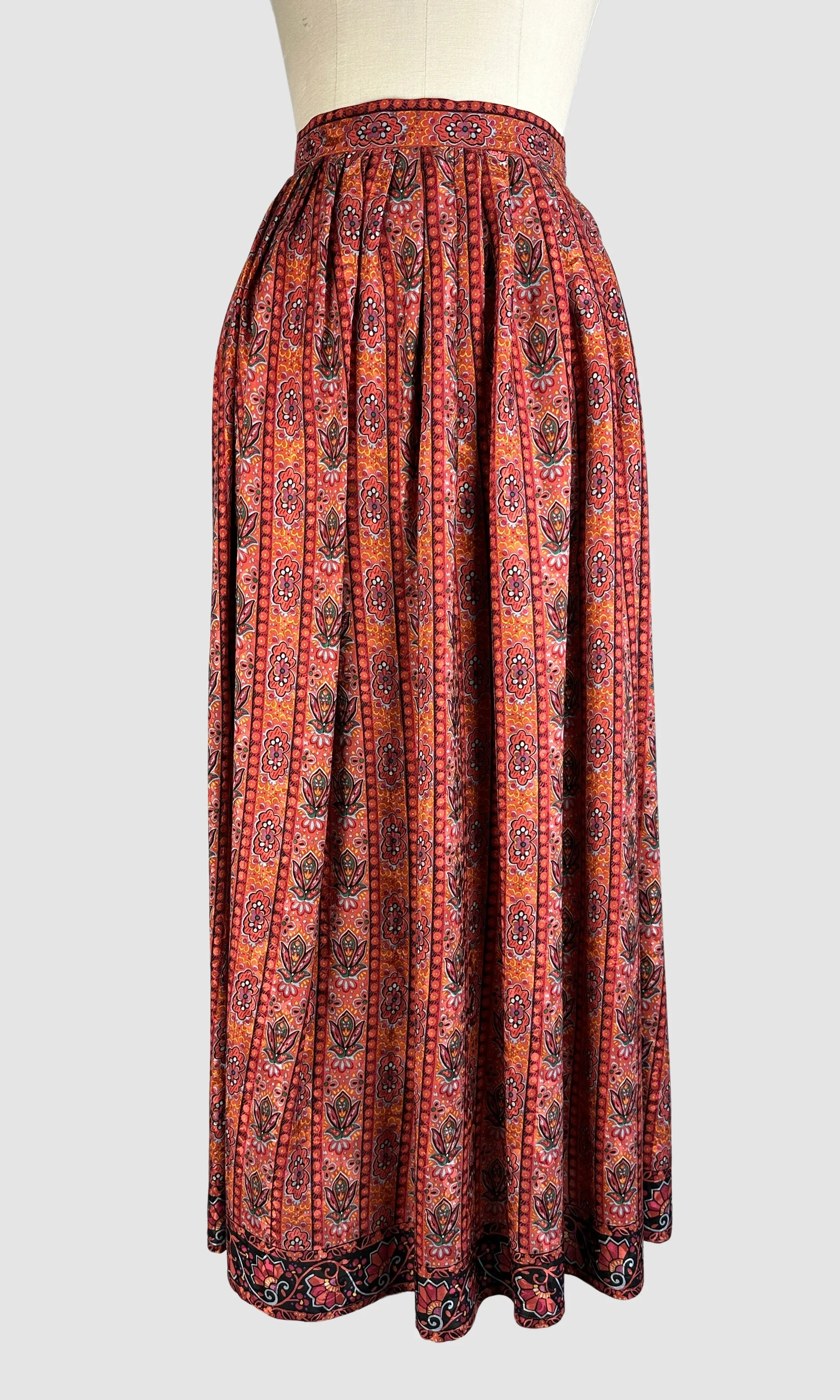 OSCAR De LA RENTA Miss O 80s Silk  Blouse and Skirt • Small / Medium