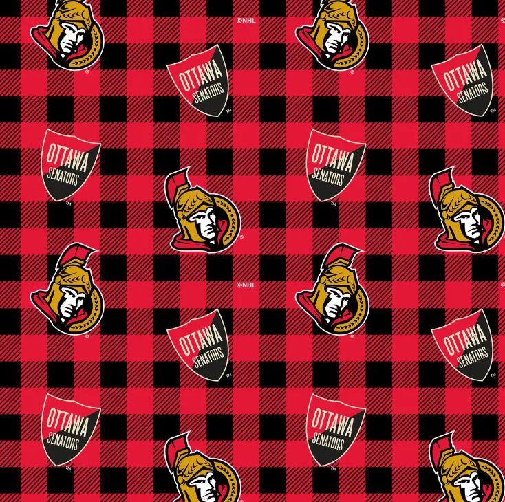 OTTAWA SENATORS-Buffalo Plaid-100% Cotton-1207SEN