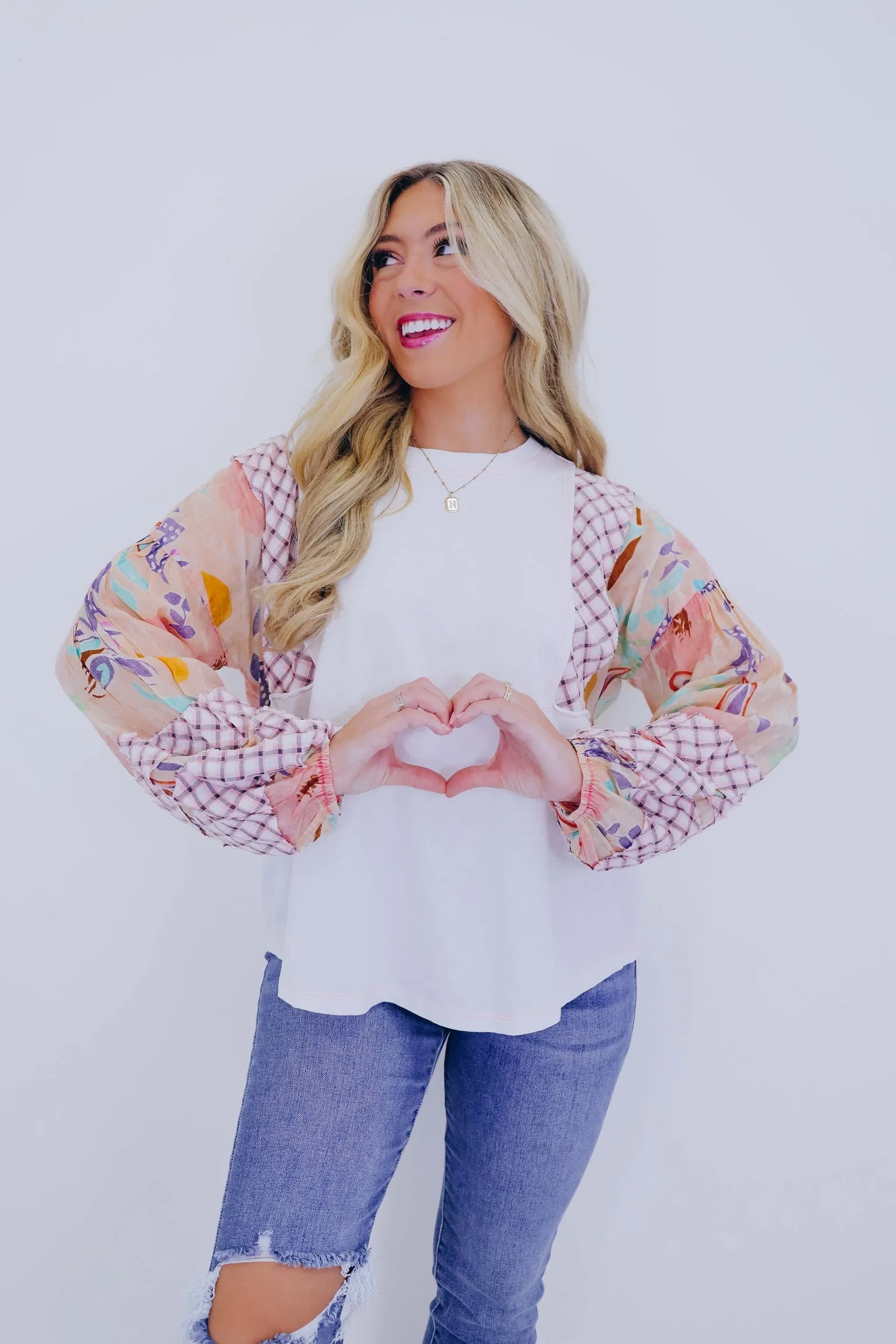 Paisley And Plaid Patchwork Top- 3 Colors
