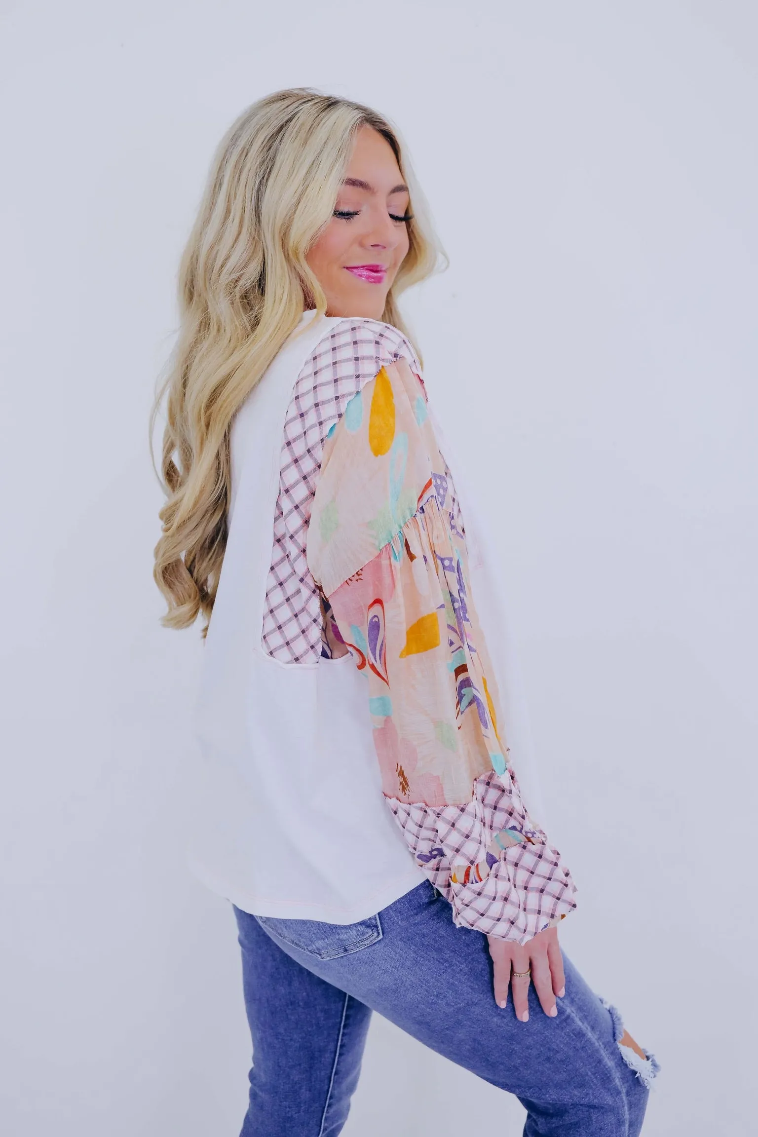 Paisley And Plaid Patchwork Top- 3 Colors