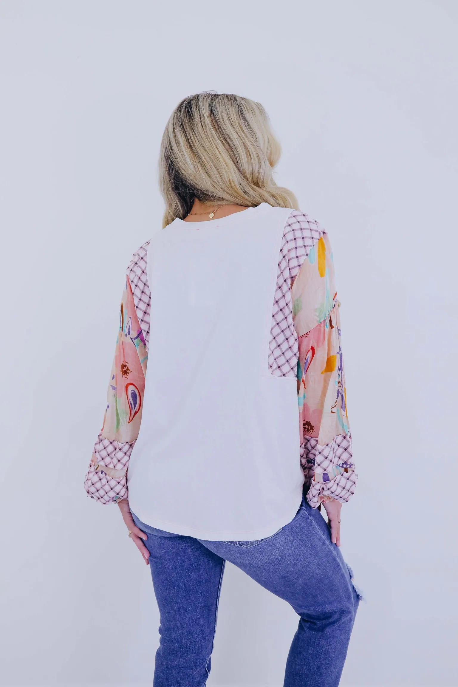 Paisley And Plaid Patchwork Top- 3 Colors